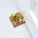 Golden Flower Ceramic Wooden Door Stopper